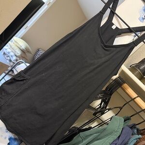 Black Sleeveless Dress with Pocket